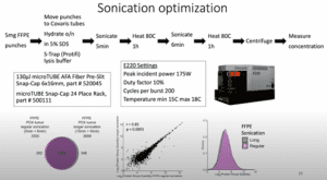 Sonication optimization process and results